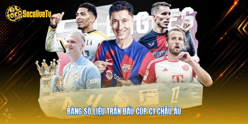 KQBD - Tra Cứu Tỷ Số Bóng Đá Chuẩn Xác Cùng Socolive 3 Bảng số liệu trận đấu cúp C1 châu Âu